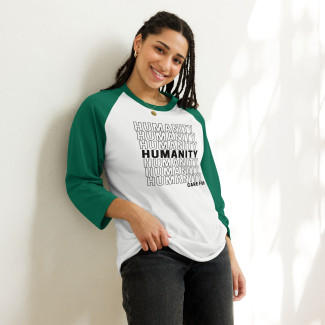 Humanity Unisex Raglan T-shirt Kelly Green